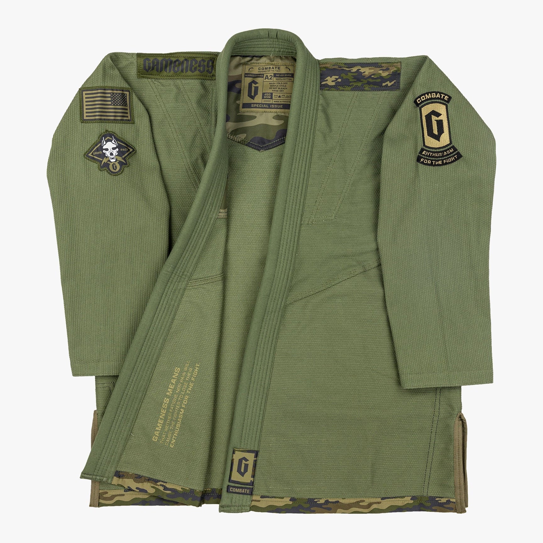 Gamenes Men's Combate Gi Armt Green A0