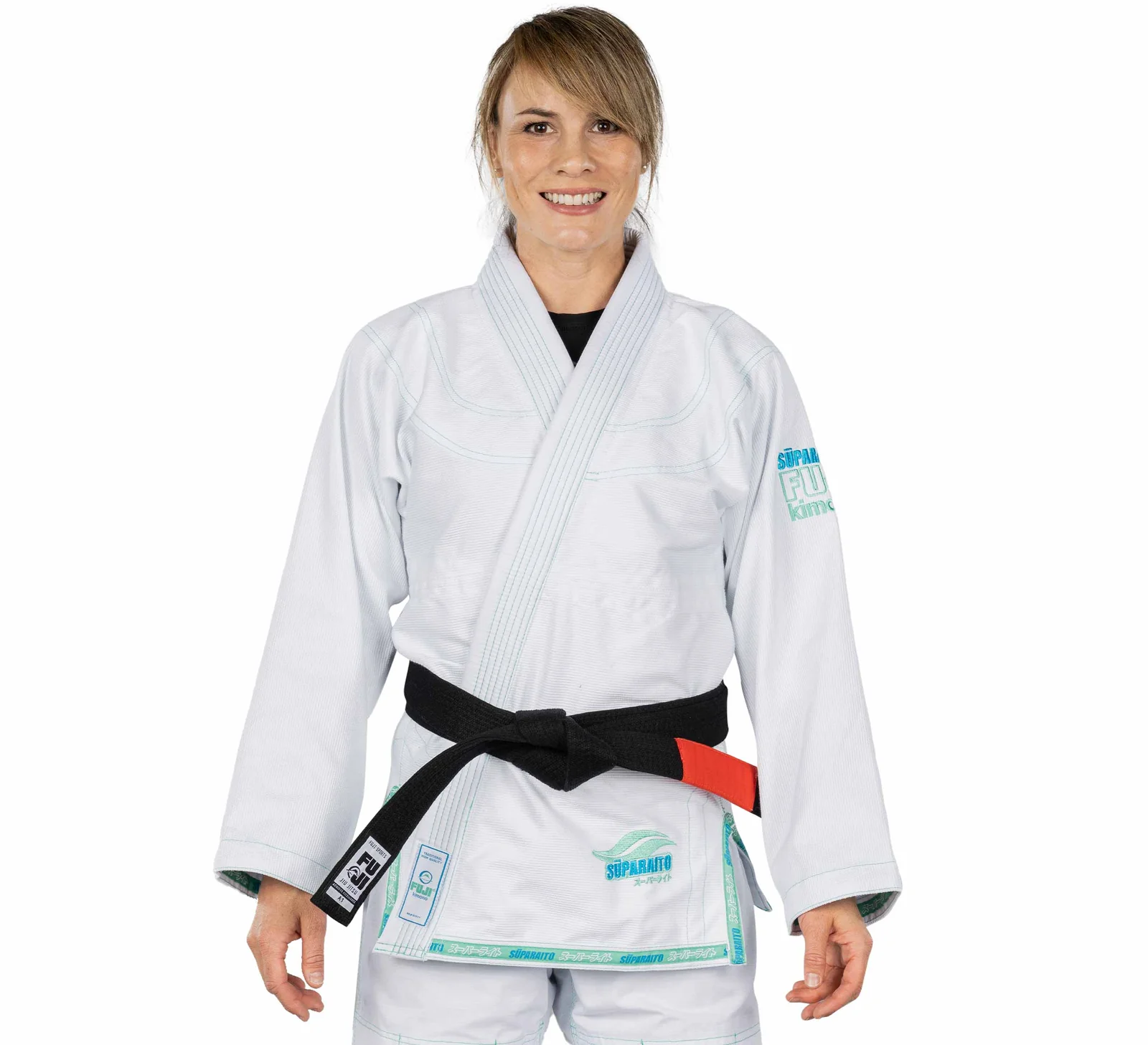 Garage Sale! Fuji Suparaito Womens Gi - White/Teal - W3