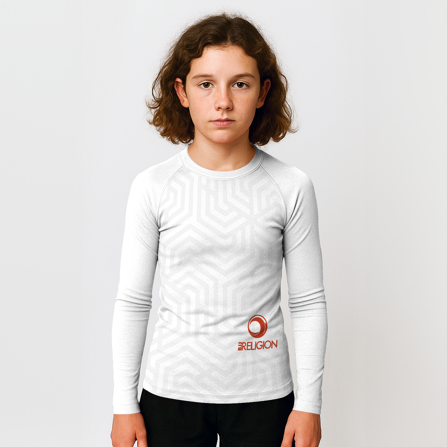BJJ Religion Youth Geometric Rashguard