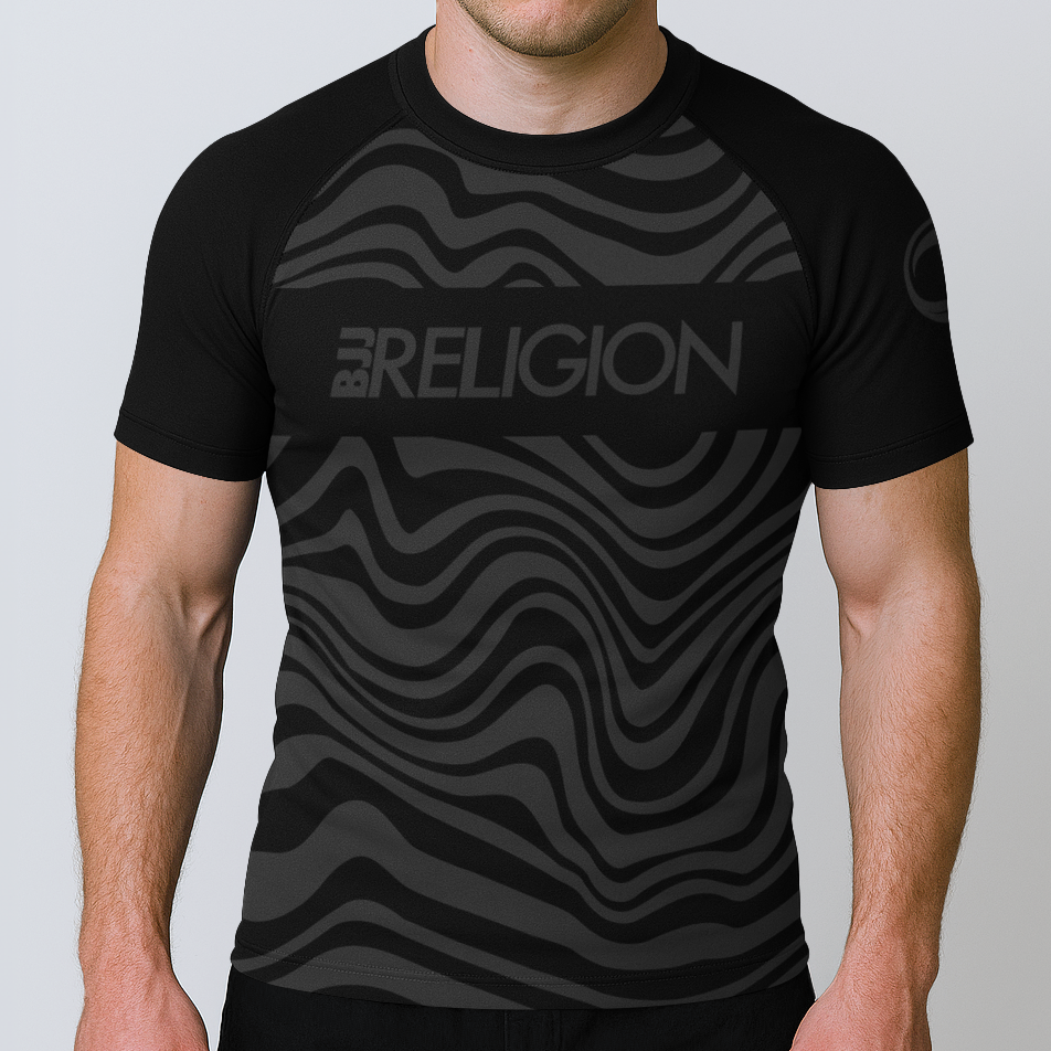BJJ Religion Ranked Short Sleeve Rashguard Black XS
