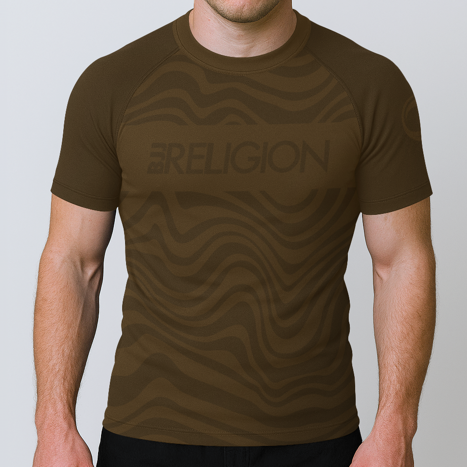 BJJ Religion Ranked Short Sleeve Rashguard Brown XS