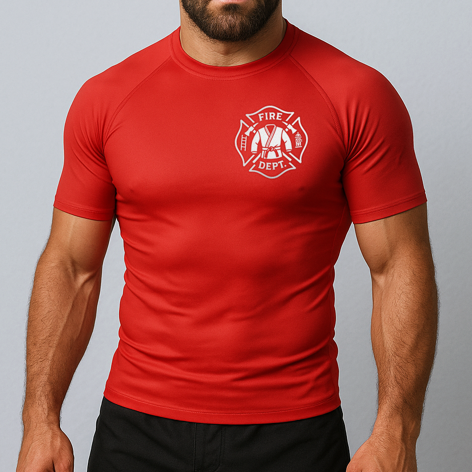 Firefighter Short Sleeve Rashguard - Red