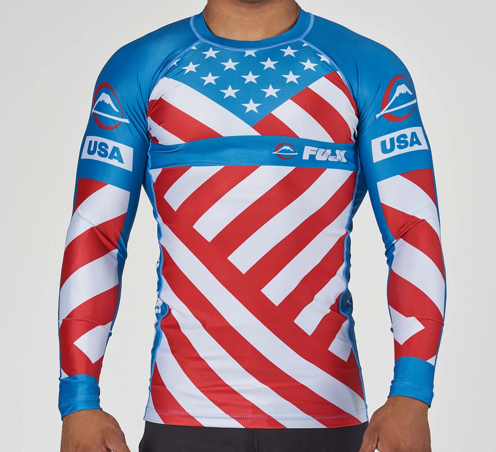 Fuji American Grappler Flex Lite Rashguard XS Blue