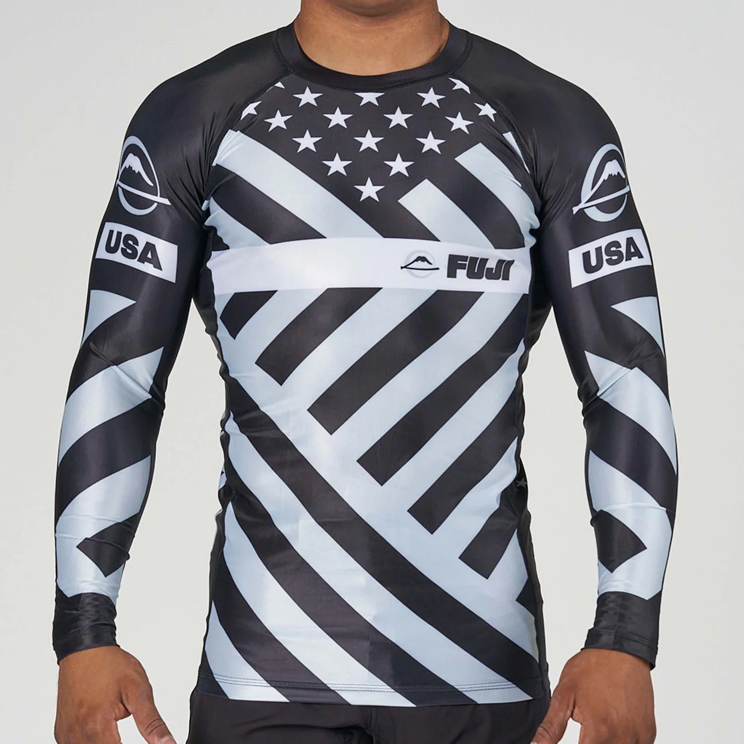 Fuji American Grappler Flex Lite Rashguard XS Black