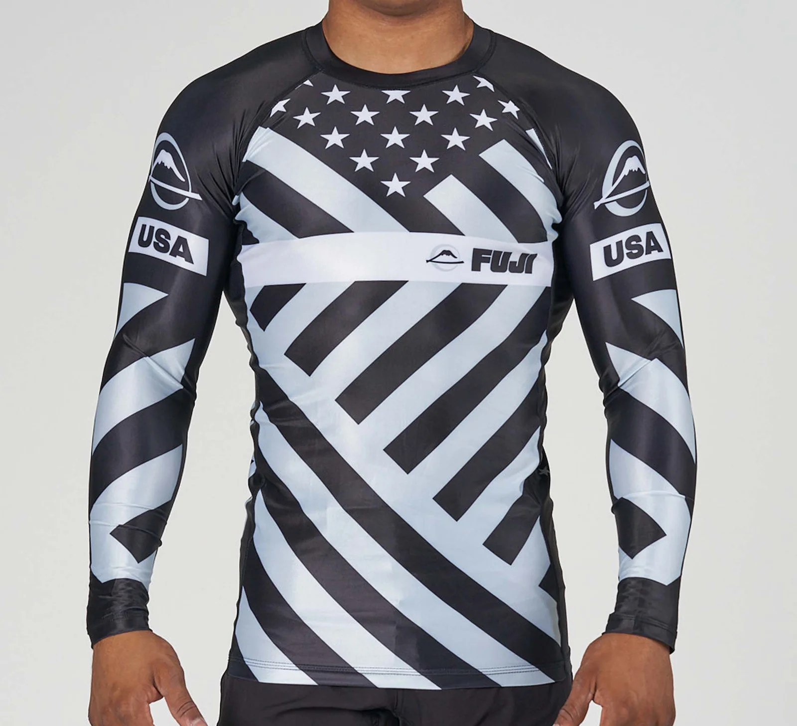 Fuji American Grappler Flex Lite Rashguard XS Black