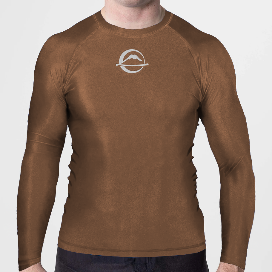 Fuji Baseline Ranked Long Sleeve Rashguard Brown X-Small