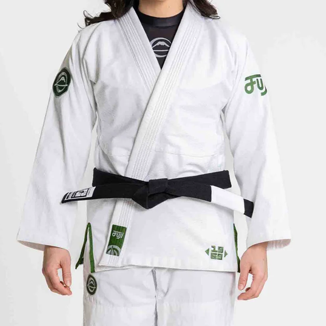 Fuji Womens Flow-Tech BJJ Gi White/Green W00