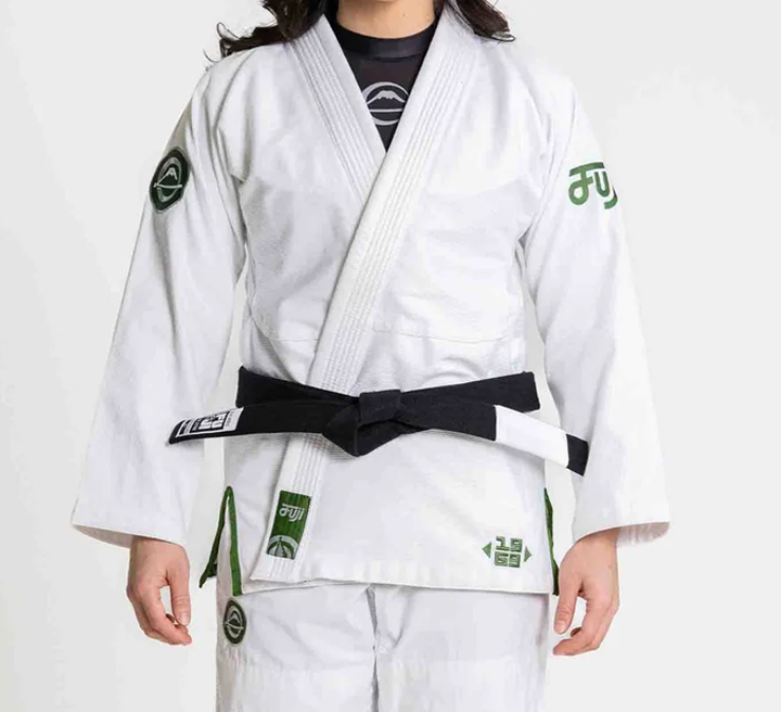 Fuji Womens Flow-Tech BJJ Gi White/Green W00