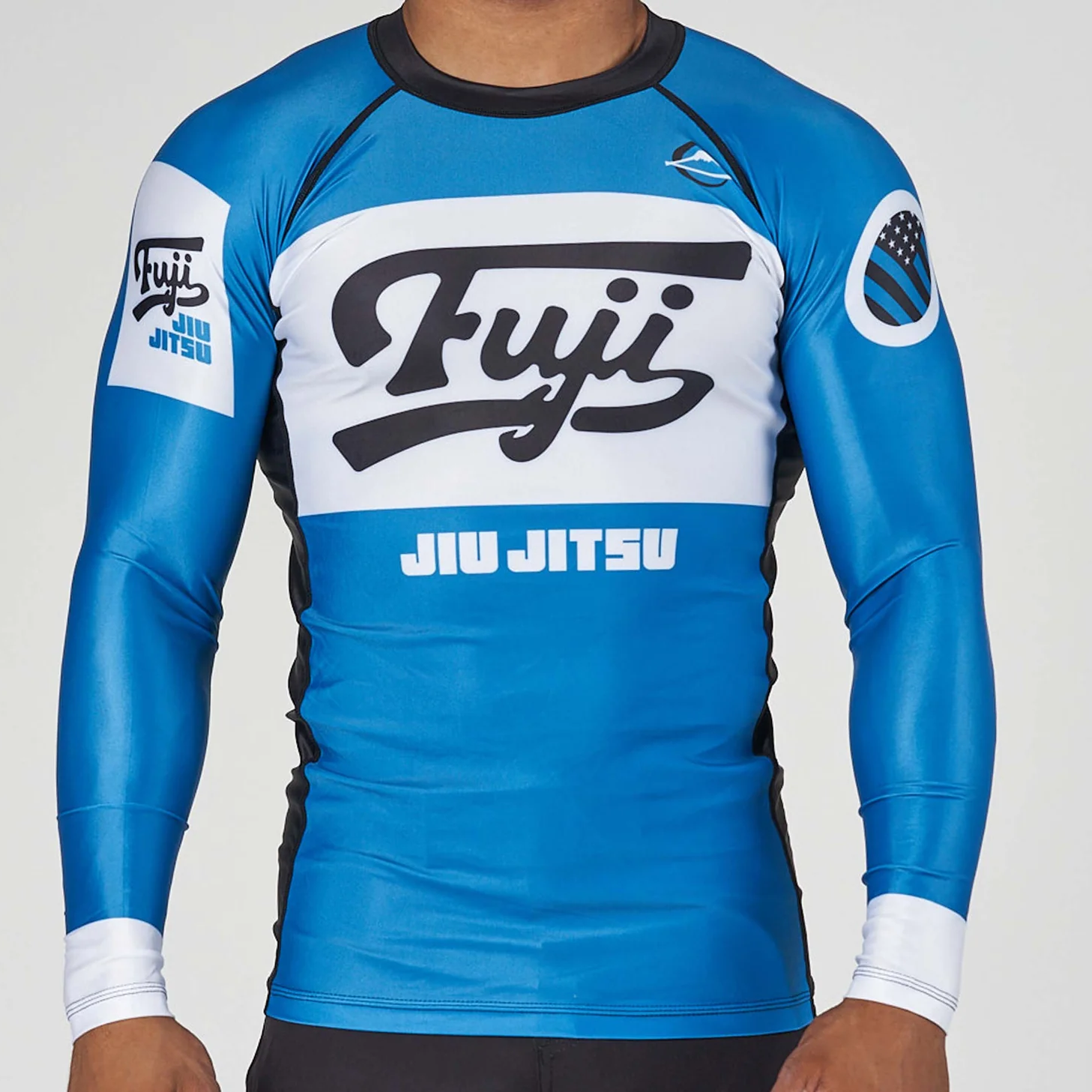 Fuji Script Long Sleeve Rashguard Blue XS