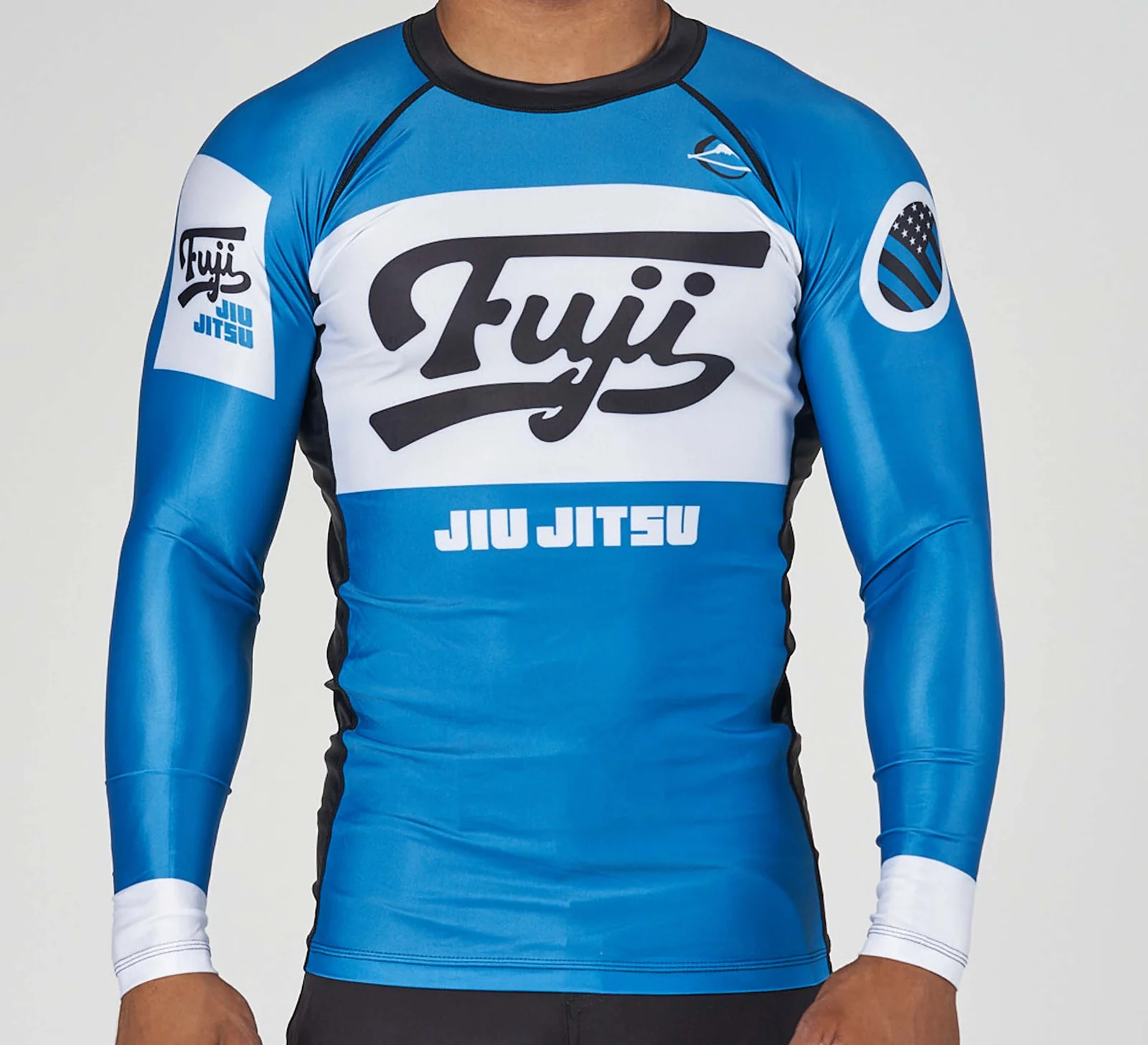 Fuji Script Long Sleeve Rashguard Blue XS
