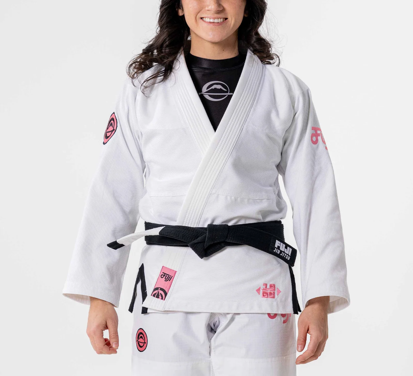 Fuji Womens Flow-Tech BJJ Gi White/Pink/Teal W00