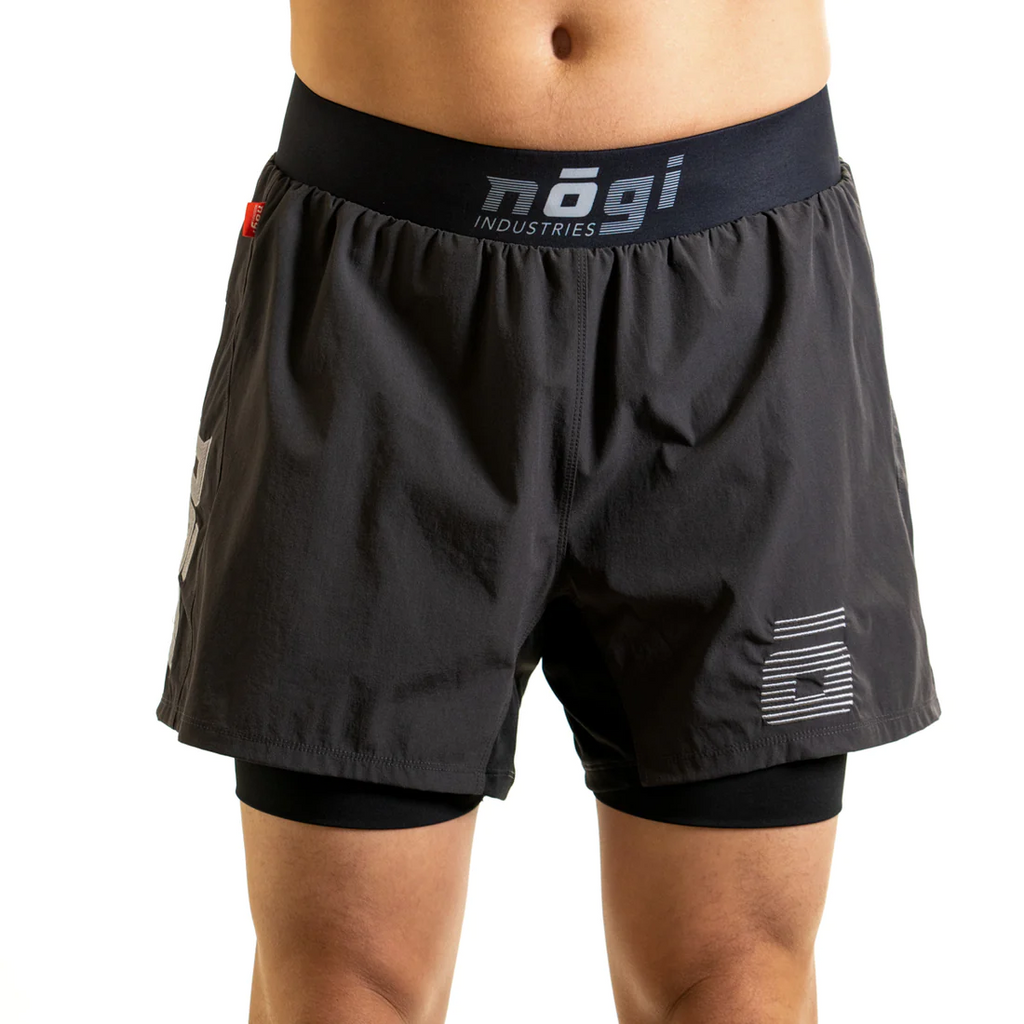 NOGI Industries Ghost Premium Grappling Shorts - 5" Inseam Gray XS 