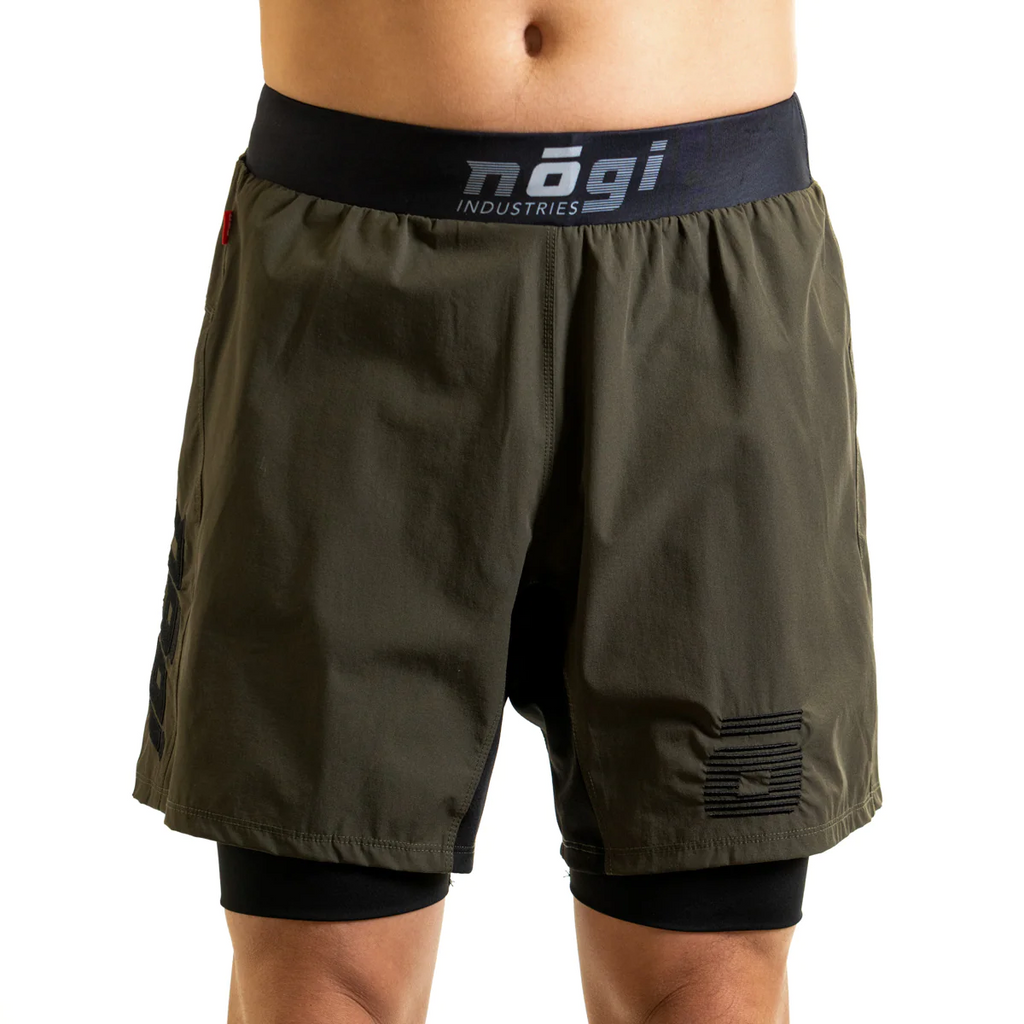 NOGI Industries Ghost Premium Grappling Shorts - 7" Inseam Green XS 