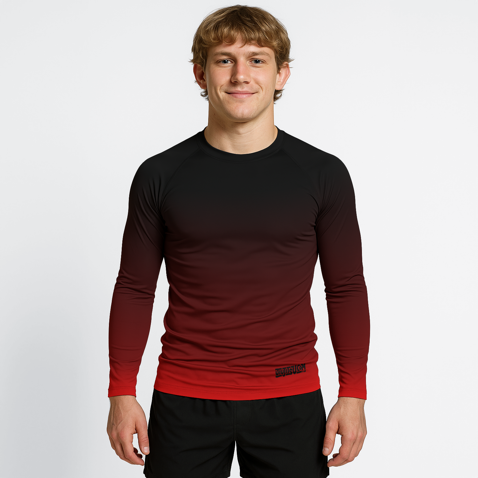 Jiujitsu.com Long Sleeve Ranked Rashguard - Black