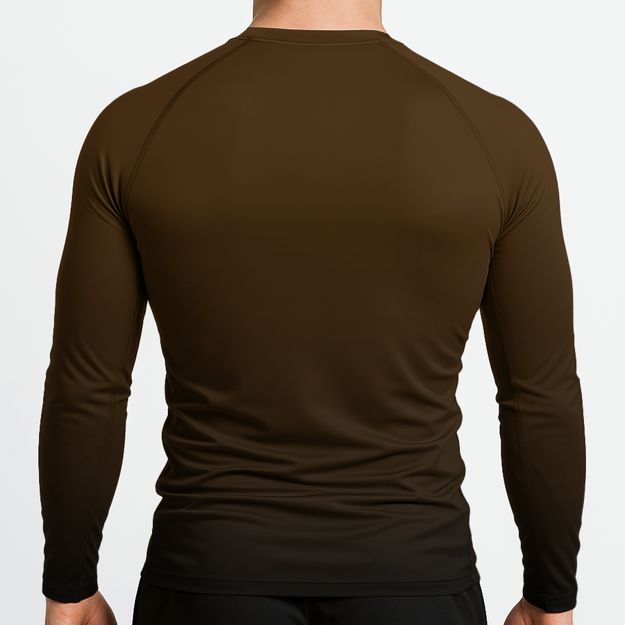 Jiujitsu.com Long Sleeve Ranked Rashguard - Brown
