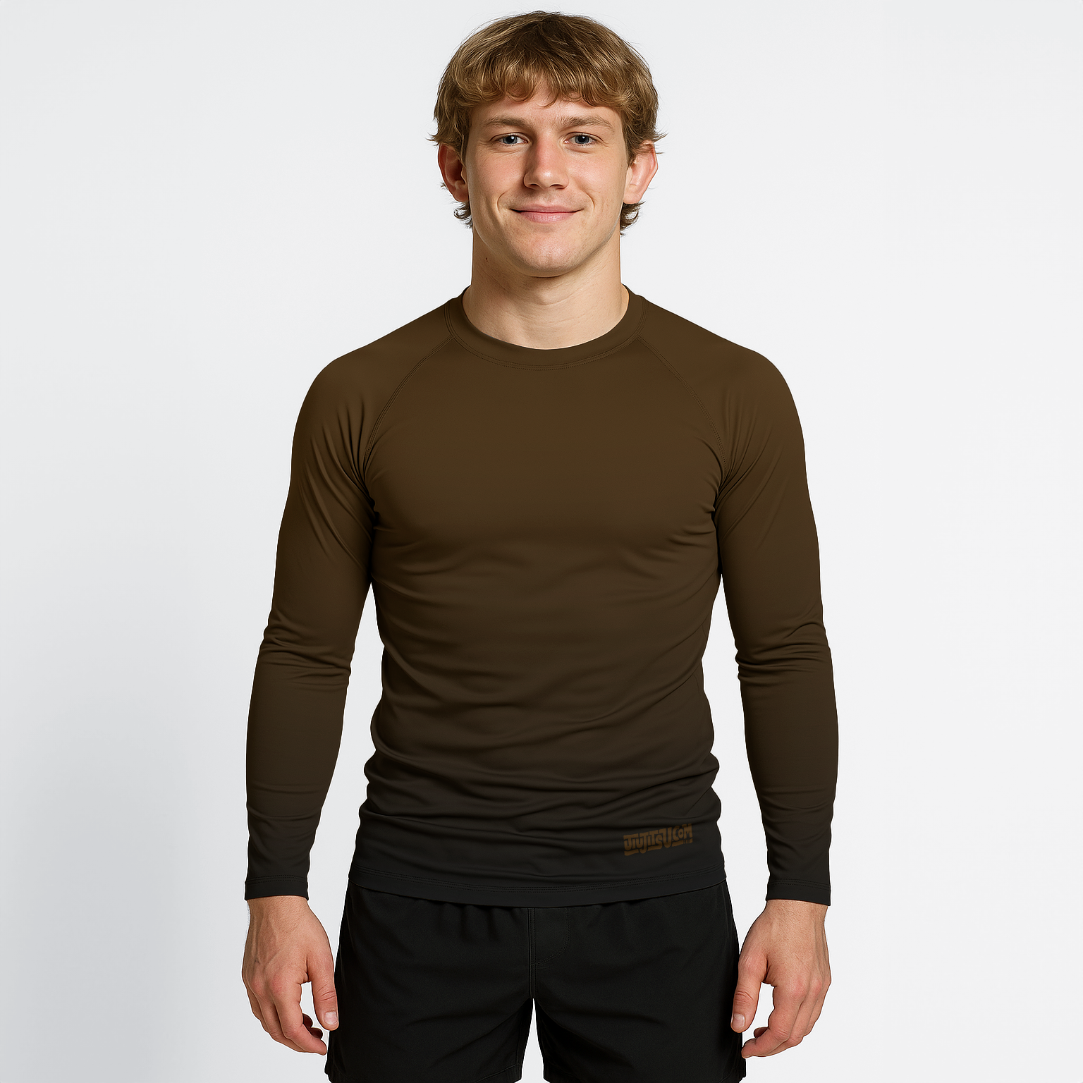Jiujitsu.com Long Sleeve Ranked Rashguard - Brown
