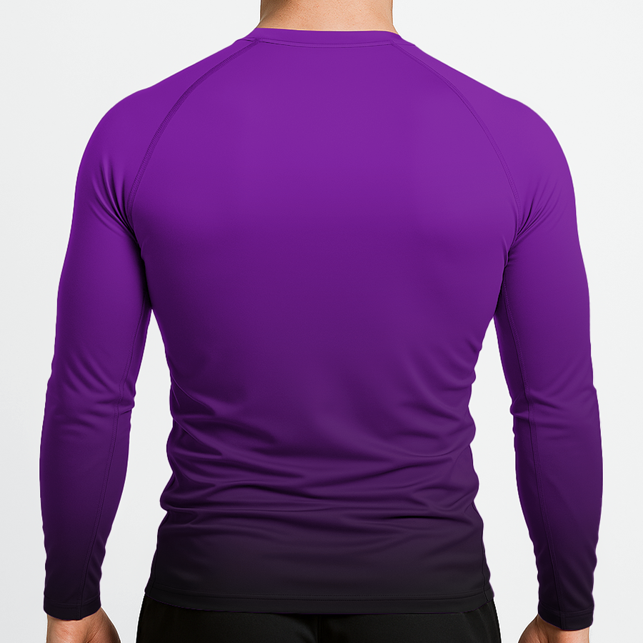 Jiujitsu.com Long Sleeve Ranked Rashguard - Purple