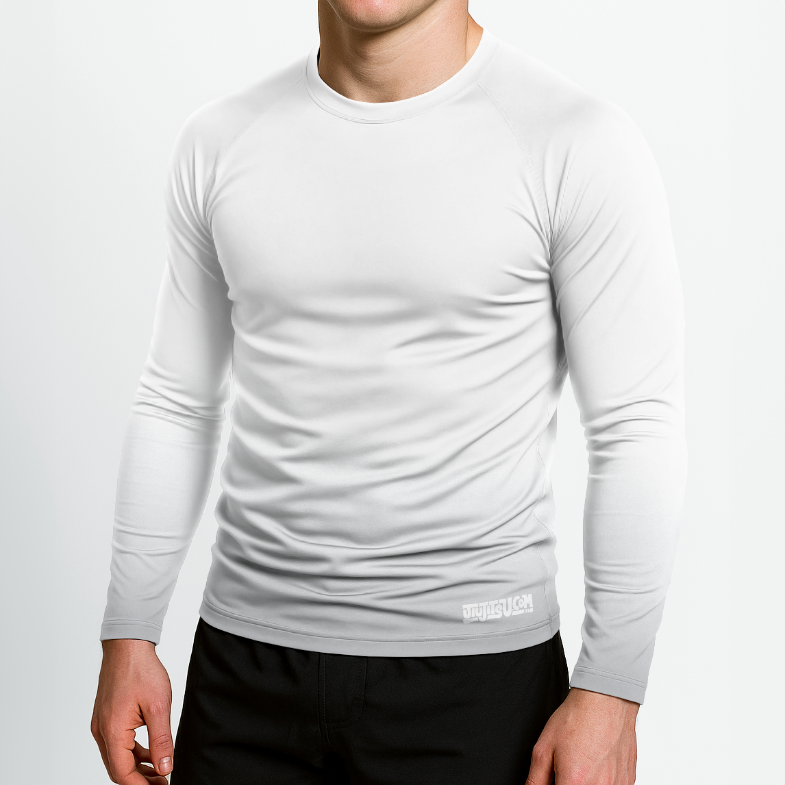 Jiujitsu.com Long Sleeve Ranked Rashguard - White