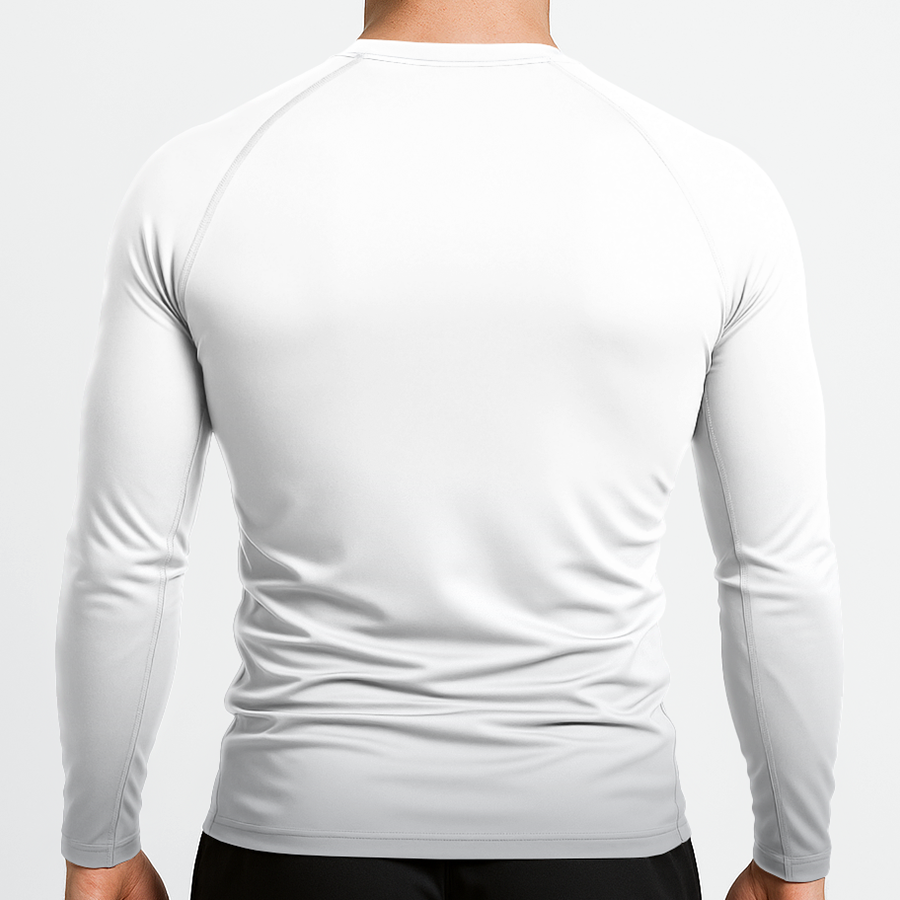 Jiujitsu.com Long Sleeve Ranked Rashguard - White
