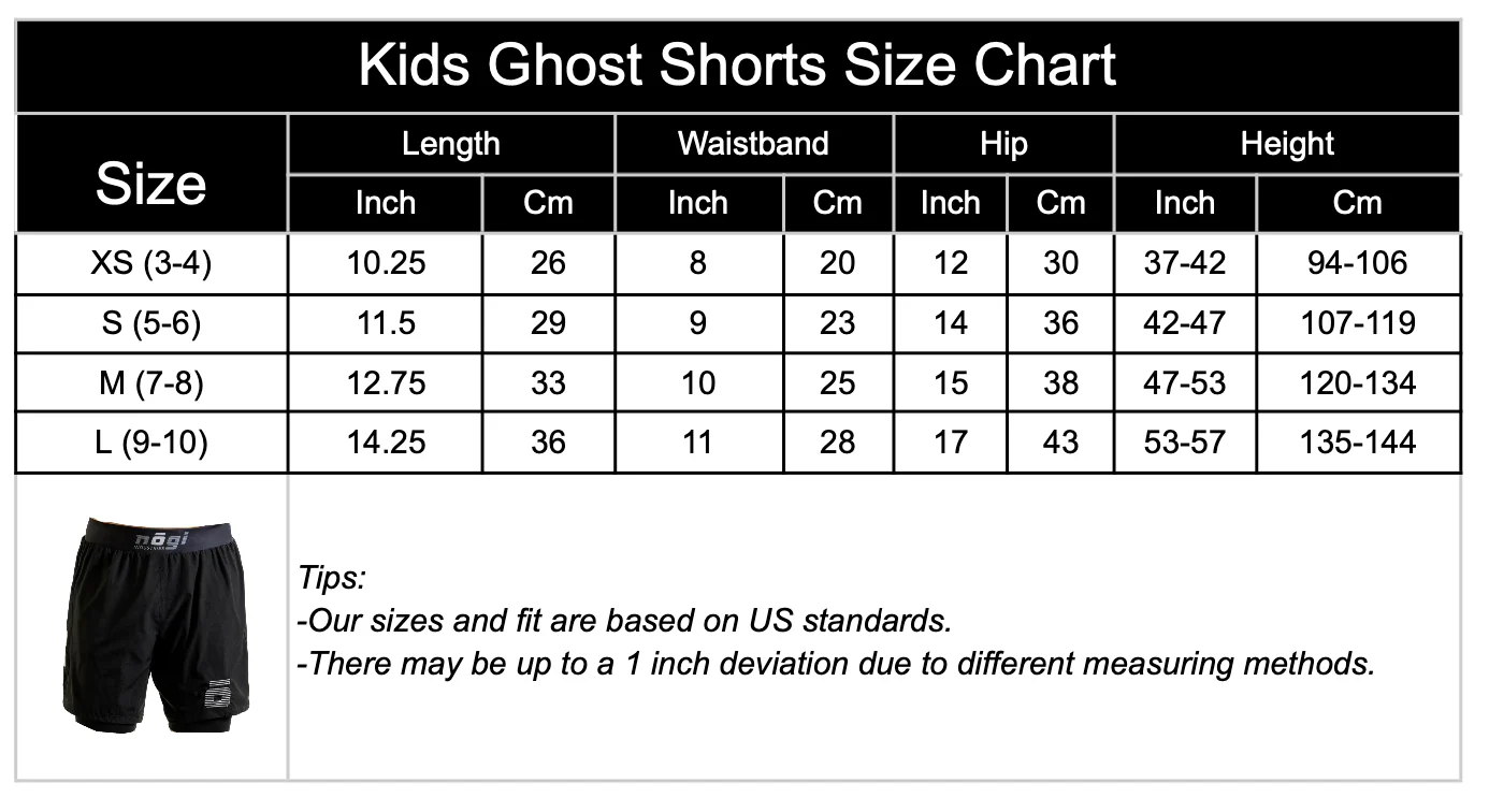 NOGI Industries Kids Ghost Grappling Shorts
