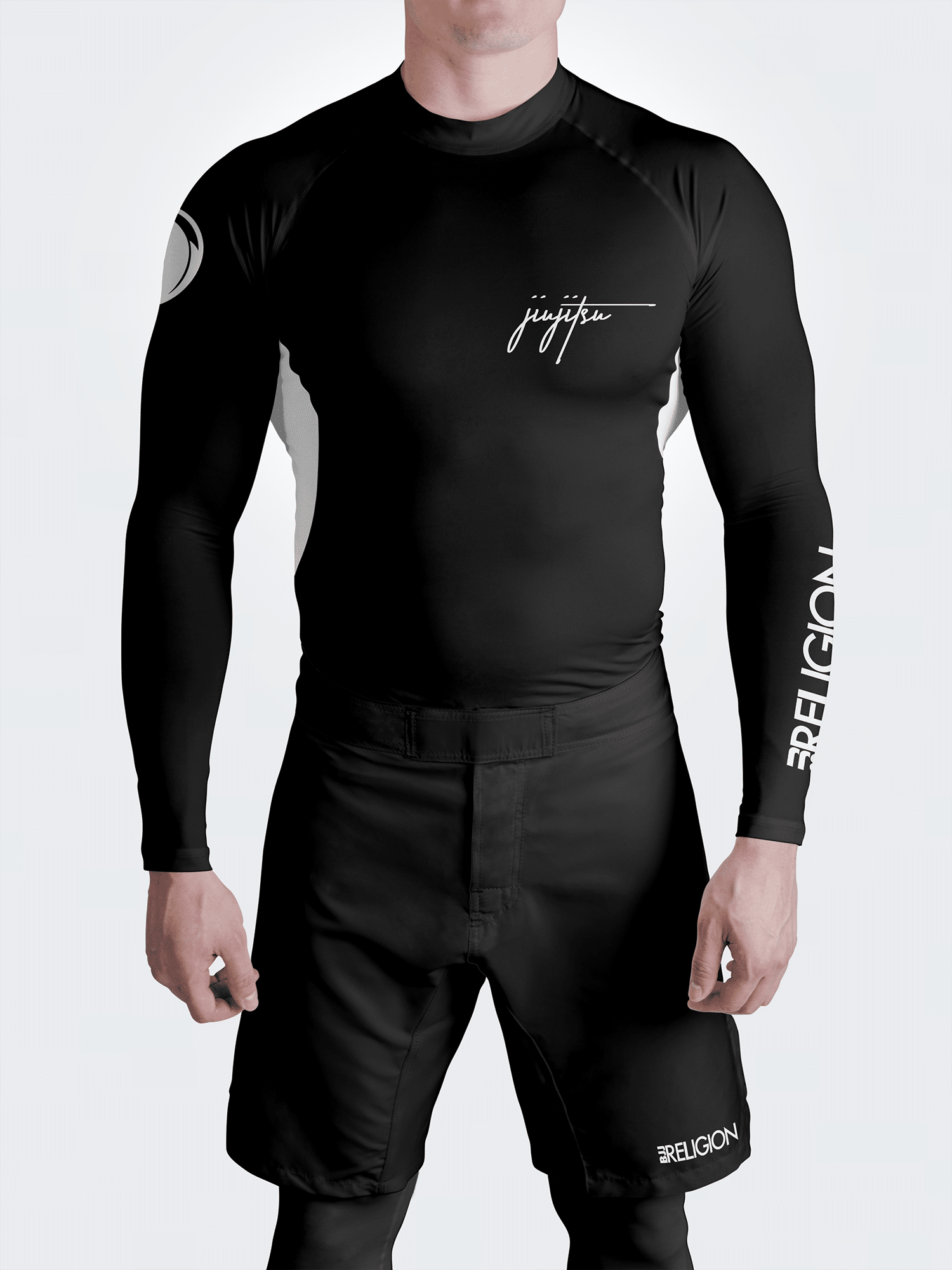 BJJ Religion Script Rashguard
