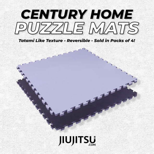 Reversible Home BJJ Puzzle Mats (4 Pack) 1" Black/Gray 