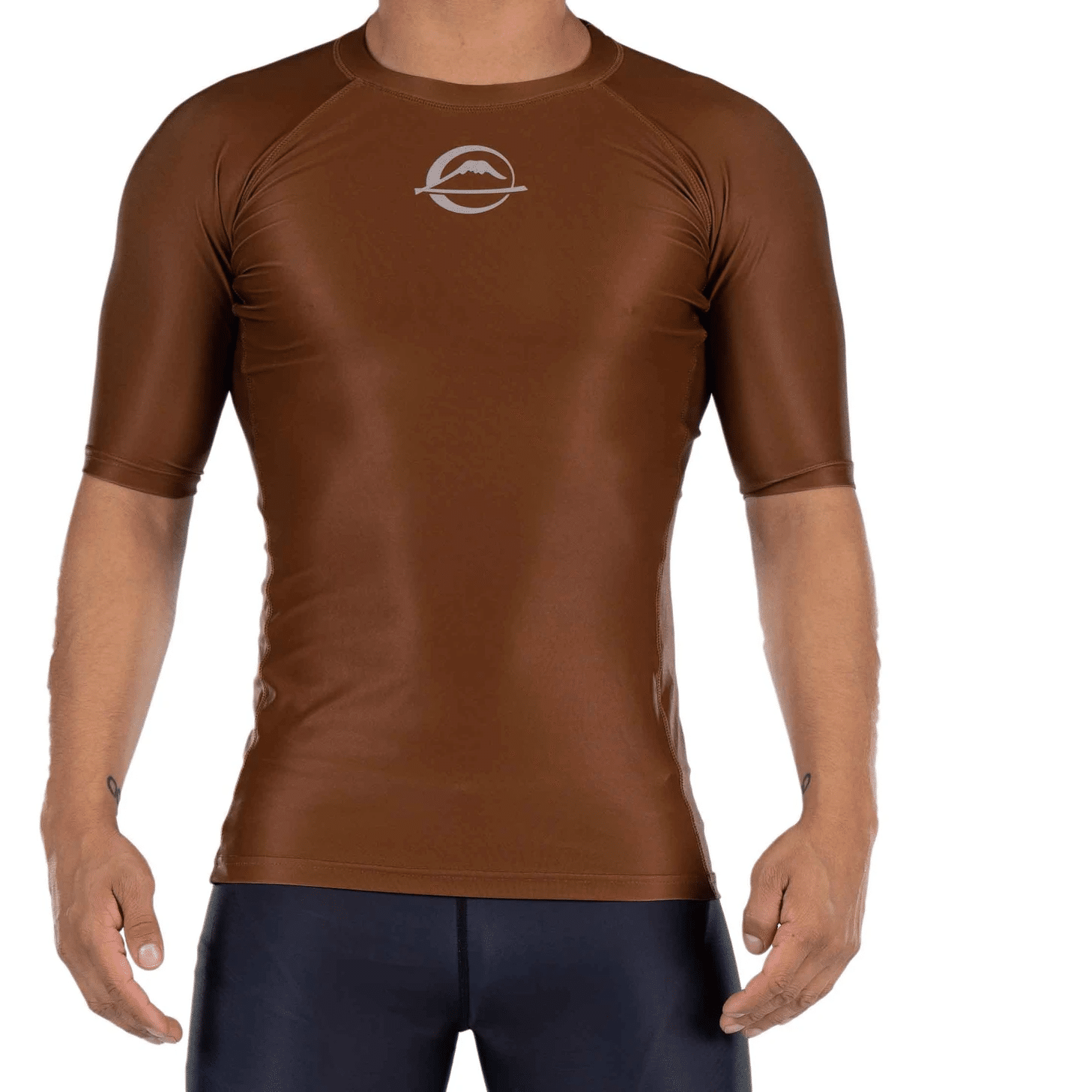 Fuji Baseline Ranked Short Sleeve Rashguard Brown X-Small