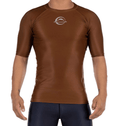 Fuji Baseline Ranked Short Sleeve Rashguard Brown X-Small