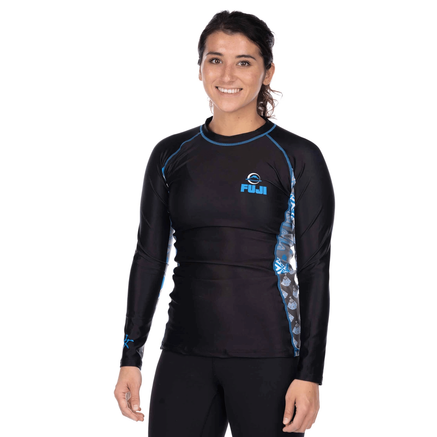 Fuji Kimono Womens Long Sleeve Rashguard Blue
