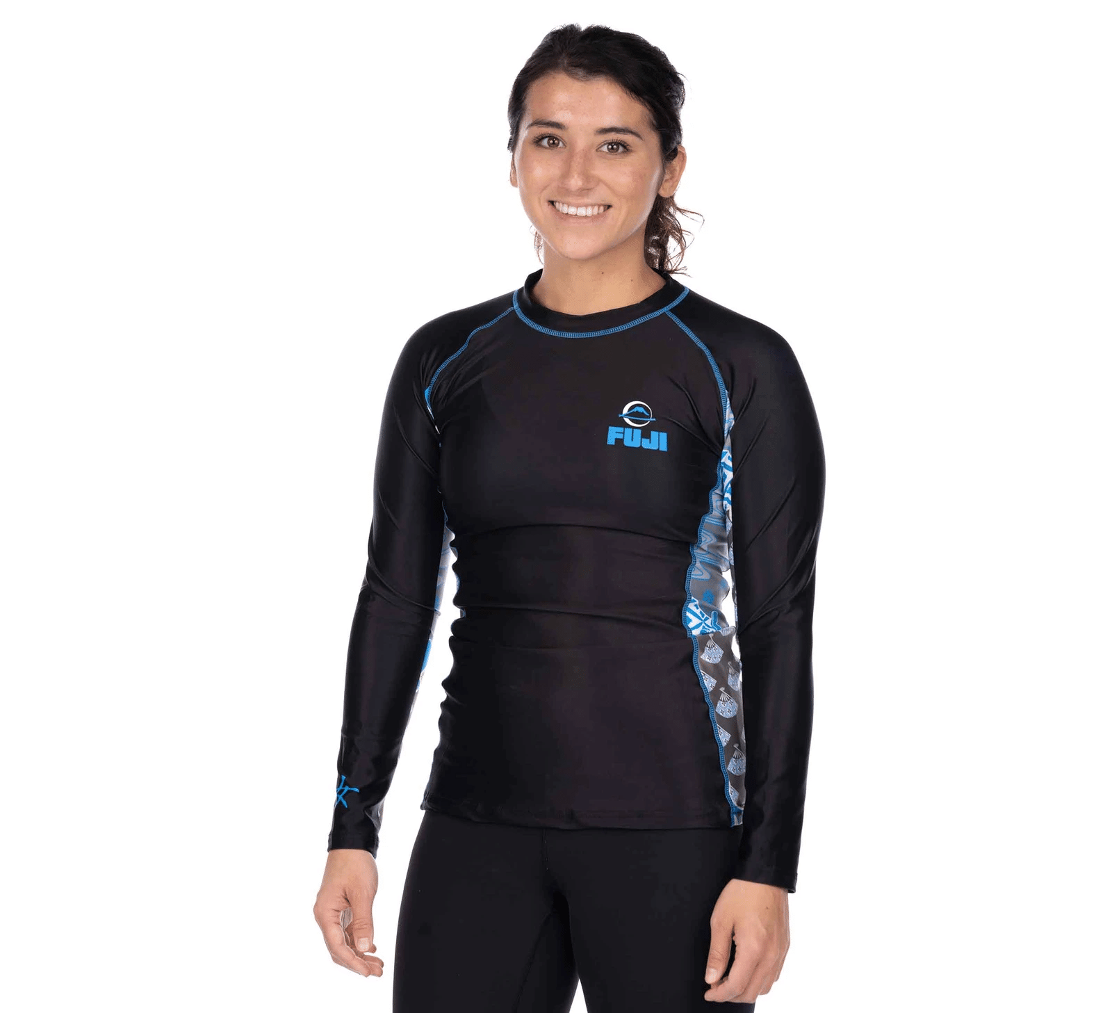 Fuji Kimono Womens Long Sleeve Rashguard Blue