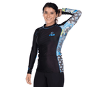 Fuji Kimono Womens Long Sleeve Rashguard Blue