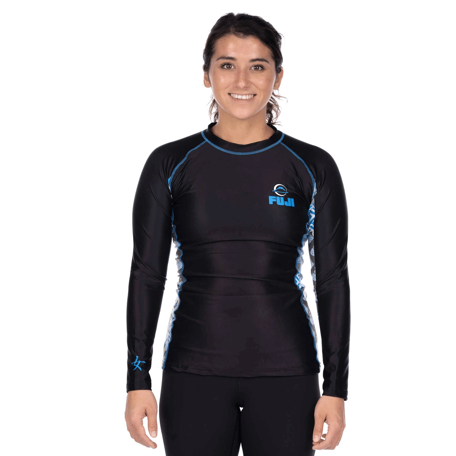 Fuji Kimono Womens Long Sleeve Rashguard Blue