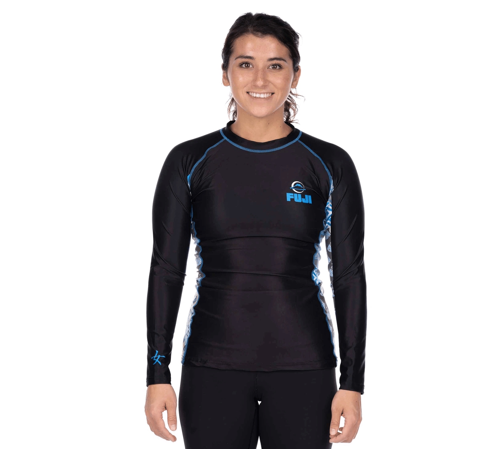 Fuji Kimono Womens Long Sleeve Rashguard Blue