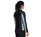 Fuji Kimono Womens Long Sleeve Rashguard Blue