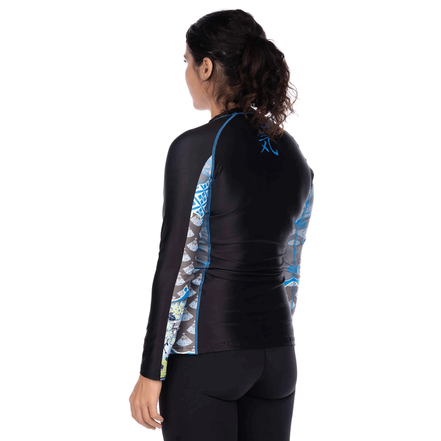 Fuji Kimono Womens Long Sleeve Rashguard Blue