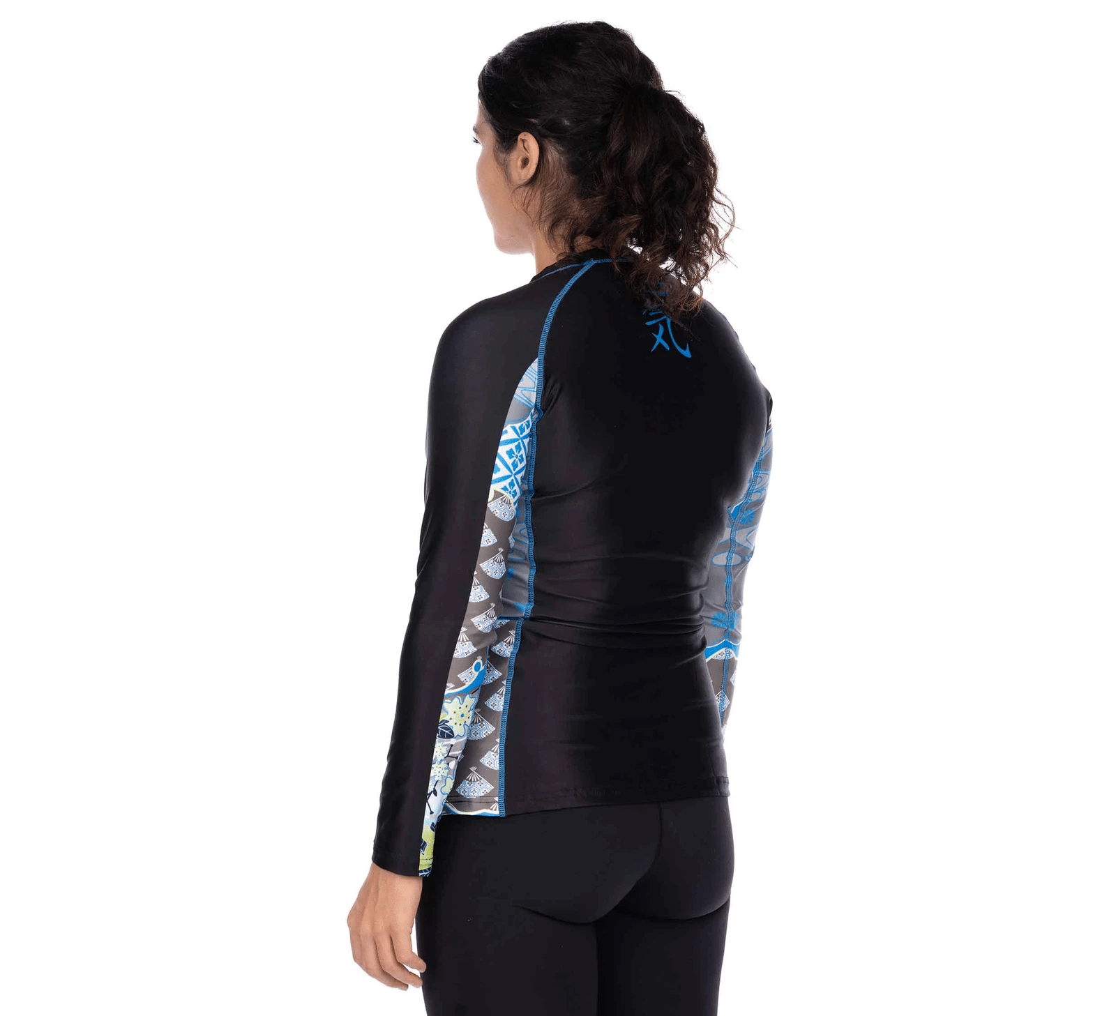 Fuji Kimono Womens Long Sleeve Rashguard Blue