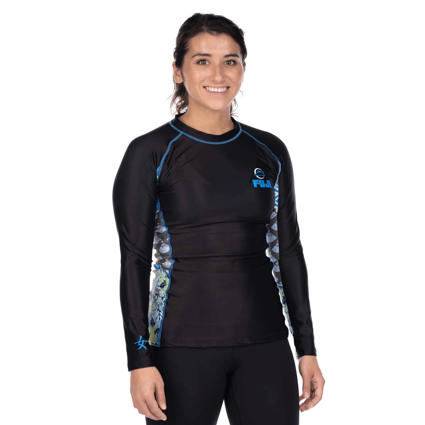 Fuji Kimono Womens Long Sleeve Rashguard Blue