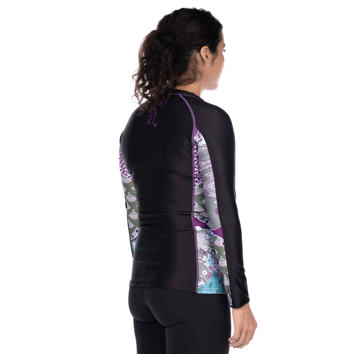 Fuji Kimono Womens Long Sleeve Rashguard Purple