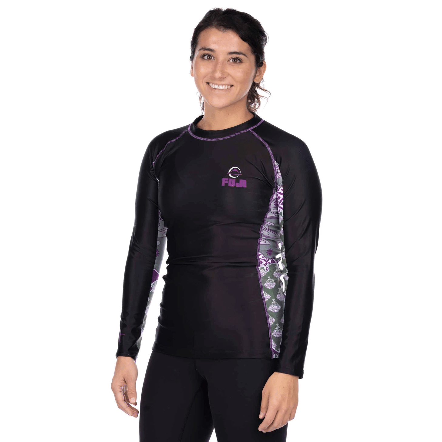 Fuji Kimono Womens Long Sleeve Rashguard Purple