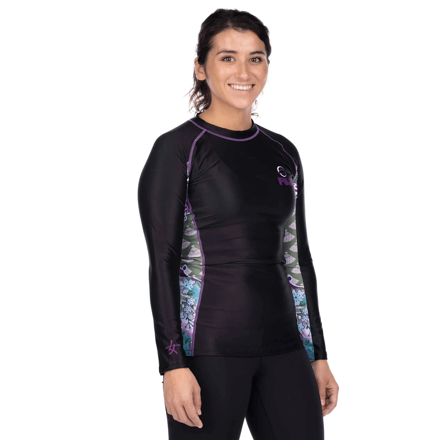 Fuji Kimono Womens Long Sleeve Rashguard Purple
