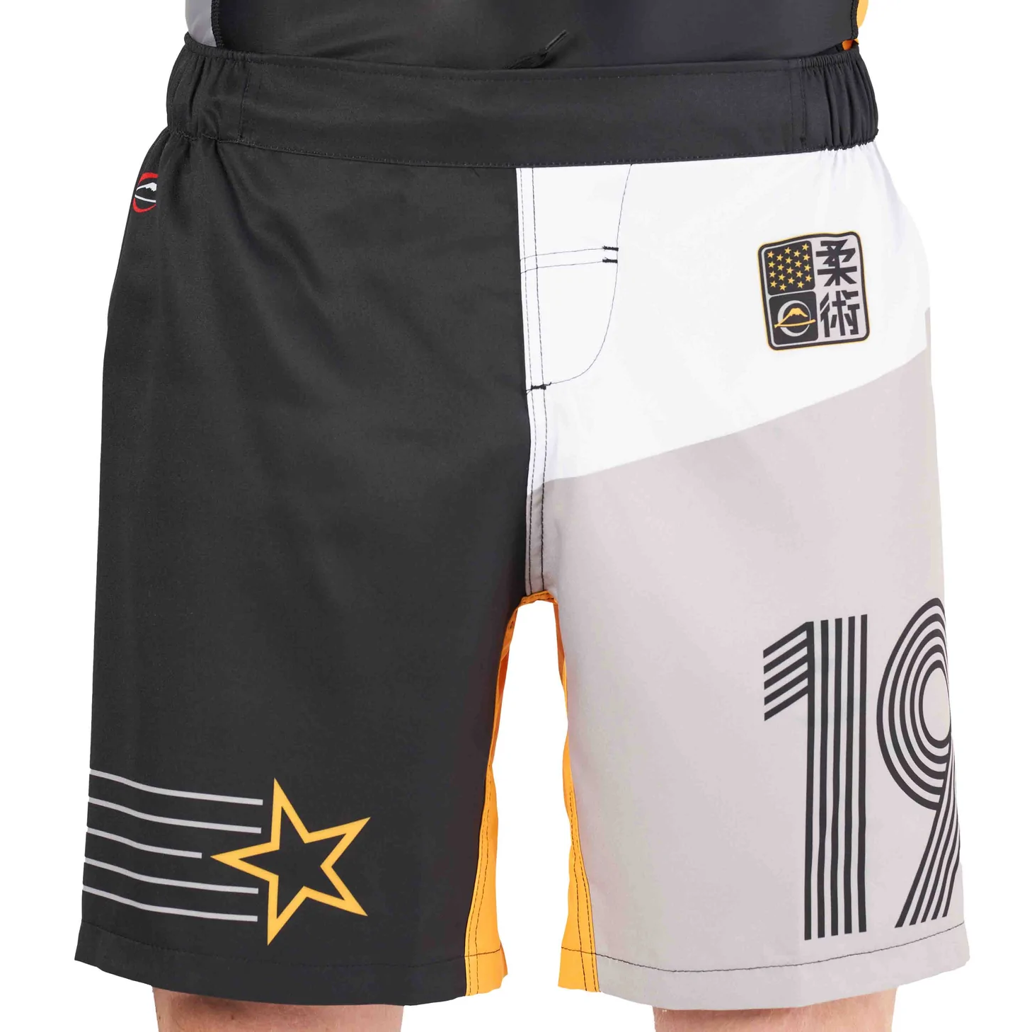 Fuji Linear Lockdown Lightweight Shorts Black/Orange 28