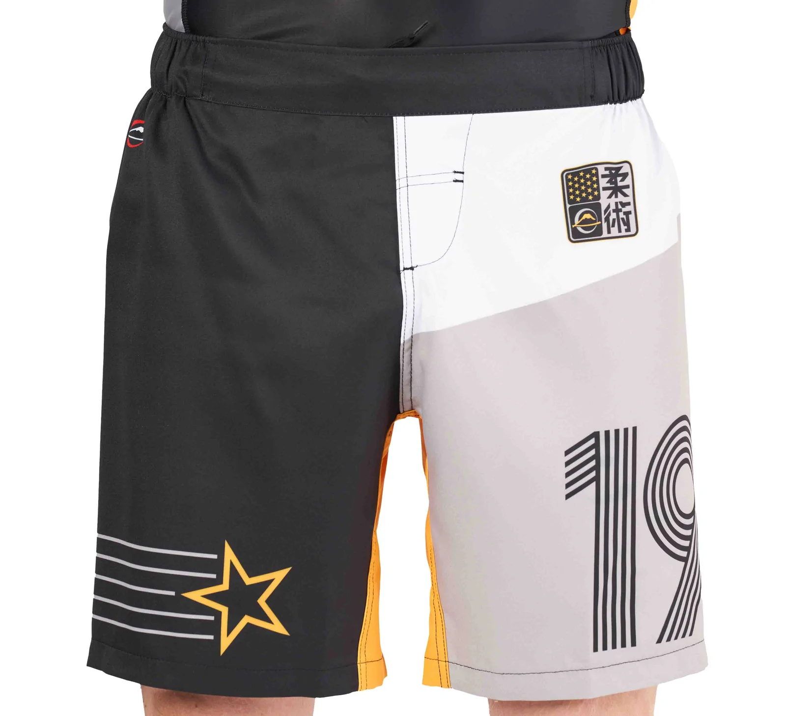 Fuji Linear Lockdown Lightweight Shorts Black/Orange 28