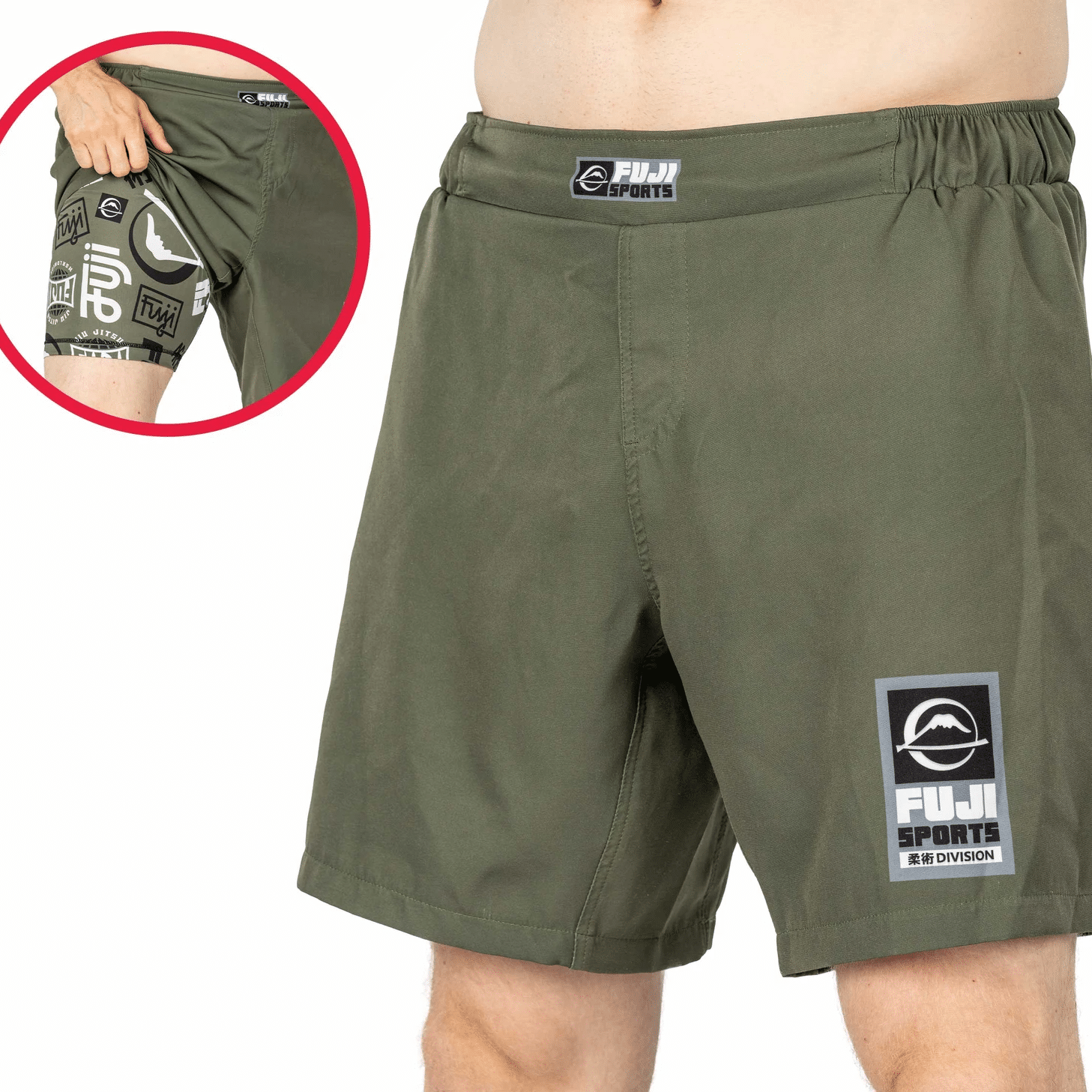 Fuji Ultimate Grappling Shorts Army Green 28
