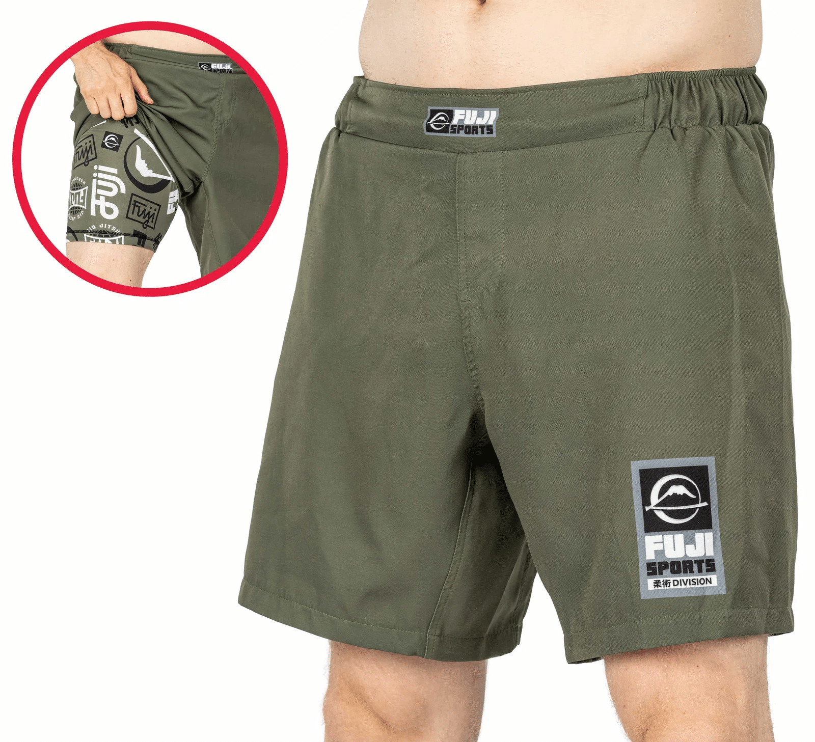 Fuji Ultimate Grappling Shorts Army Green 28