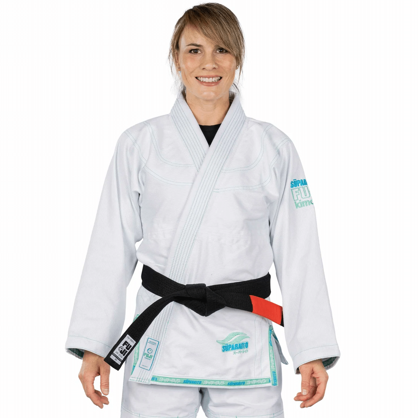 Fuji Suparaito Womens BJJ Gi W00 White/Teal