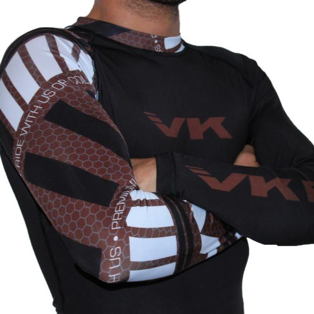 Vandal Kimonos Method Ranked Rashguard Brown Large