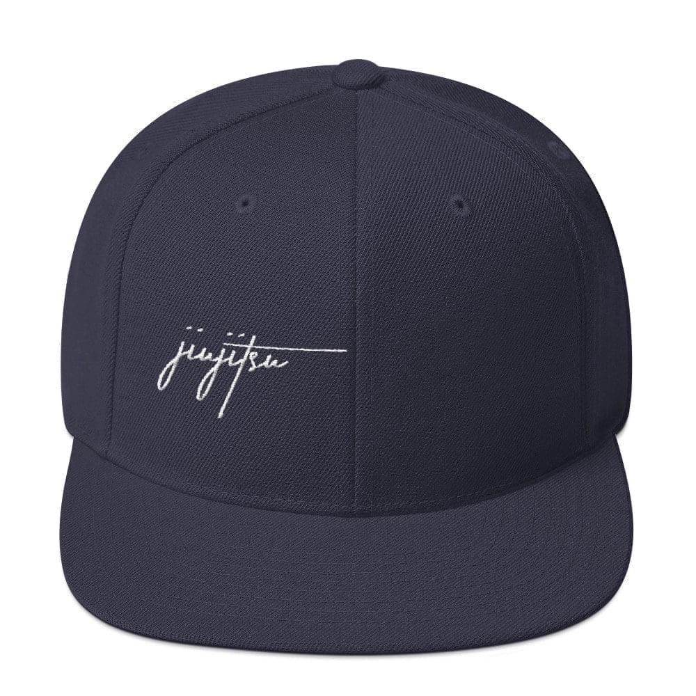 BJJ Religion Script Snapback Hat Navy