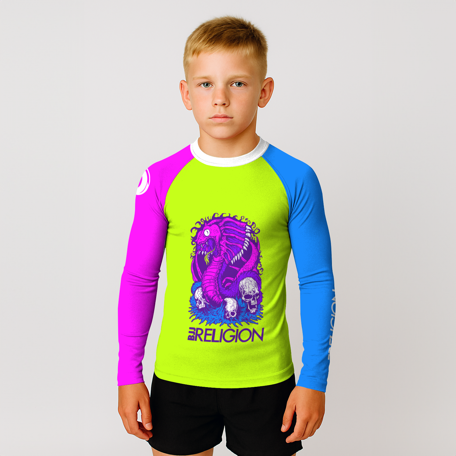 BJJ Religion Youth Psychedelic Cobra Rashguard