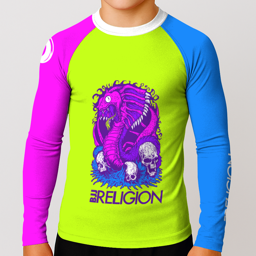 BJJ Religion Youth Psychedelic Cobra Rashguard