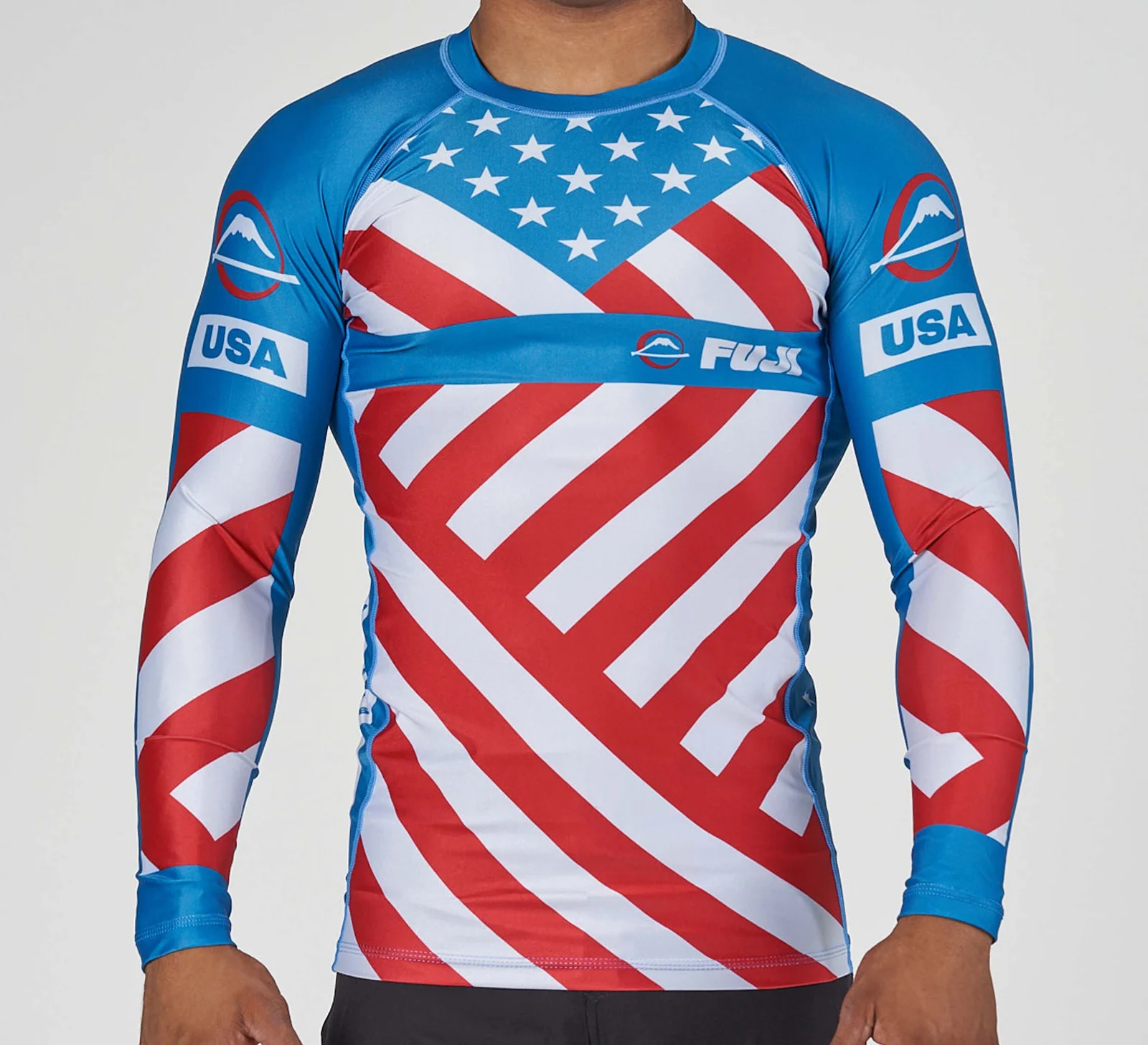 Fuji American Grappler Flex Lite Rashguard XS Blue 